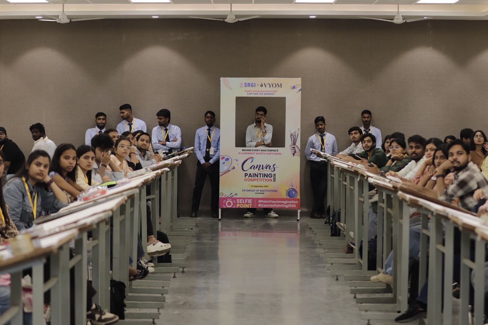 Canvas painting competition hall